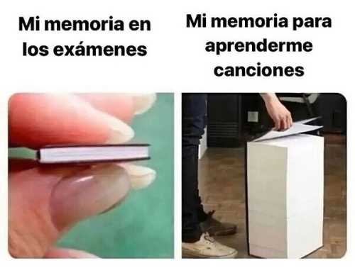 Mi memoria en los exámenes