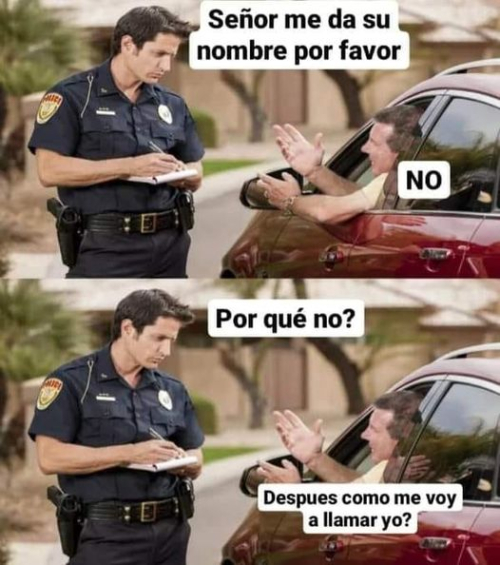 Señor me da su nombre por favor