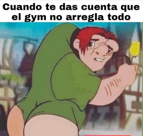 Cuando te das cuenta de que el gym no arregla todo