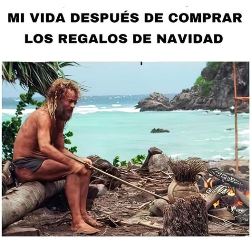 Mi vida después de comprar los regalos de navidad