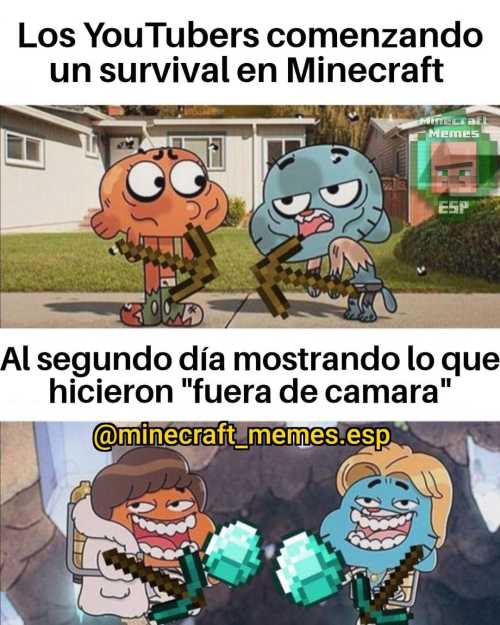 Los Youtubers comenzando un survival de Minecraft