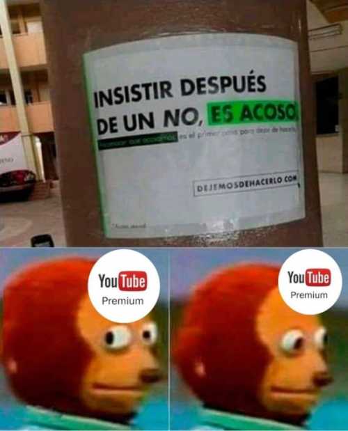 Insistir después de un no es acoso