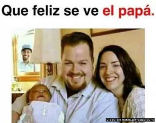 Que feliz se ve al papá