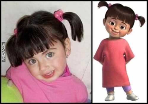 Parecidos razonables: Boo, la niña de Monstruos SA