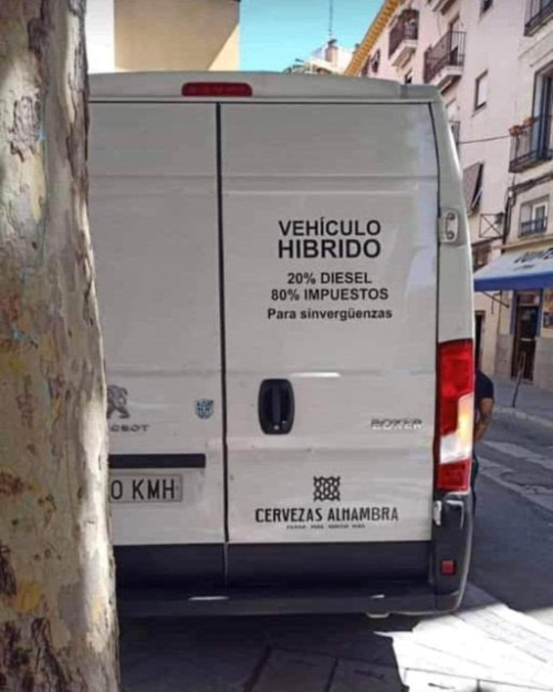 Vehículo híbrido 20% diésel 80% impuestos