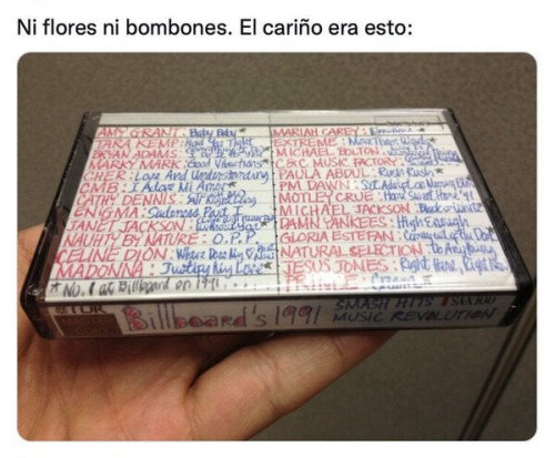 Ni flores ni bombones el cariño era esto