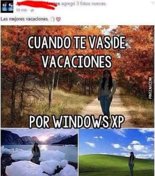 Cuando te vas de vacaciones por Windows 